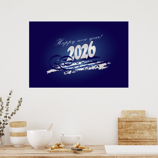 Frohes neues Jahr 2026 Poster (Küche)
