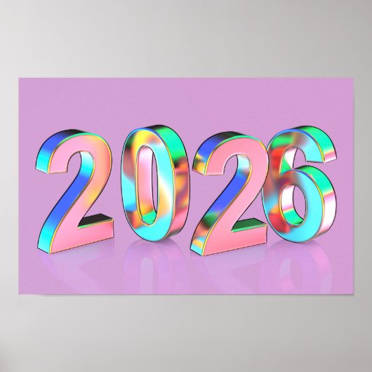 Frohes Neues Jahr 2026 Poster (Vorne)