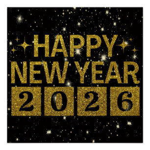 Frohes Neues Jahr 2026 Poster