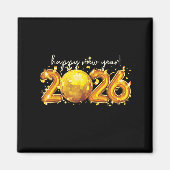 Frohes neues Jahr 2026 Retro Ball Celebration Magnet (Vorne)