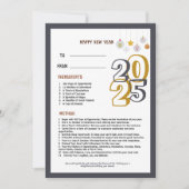 Frohes neues Jahr 2026 | Rezept für ein Phantastis Einladung (Vorderseite)