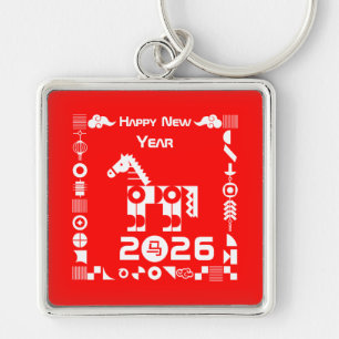 Frohes neues Jahr 2026 Schlüsselanhänger