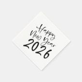 Frohes Neues Jahr 2026 Schrift Serviette (Ecke)