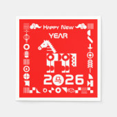 Frohes neues Jahr 2026 Serviette (Vorderseite)