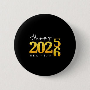 Frohes Neues Jahr 2026 Silvester Countdown-Party Button