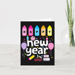 Frohes neues Jahr 2026 Silvester Party Lehrer Ki Karte