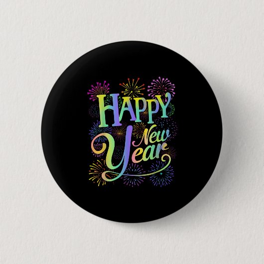 Frohes neues Jahr 2026 Silvester Party Matching Button (Vorderseite)