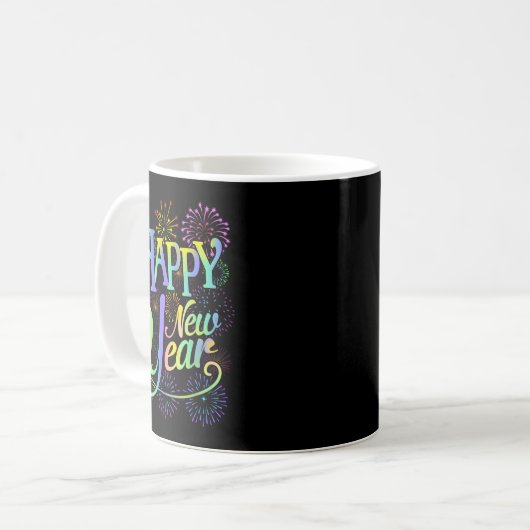 Frohes neues Jahr 2026 Silvester Party Matching F Kaffeetasse (Vorderseite Links)