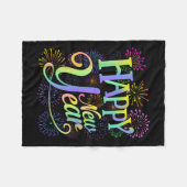 Frohes neues Jahr 2026 Silvester Party Matching Fleecedecke (Vorderseite (Horizontal))