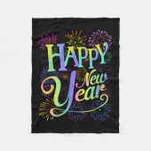 Frohes neues Jahr 2026 Silvester Party Matching Fleecedecke (Vorderseite)