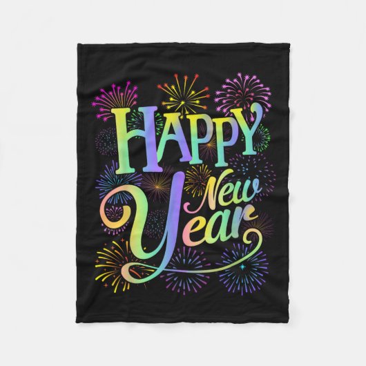 Frohes neues Jahr 2026 Silvester Party Matching Fleecedecke (Vorderseite)