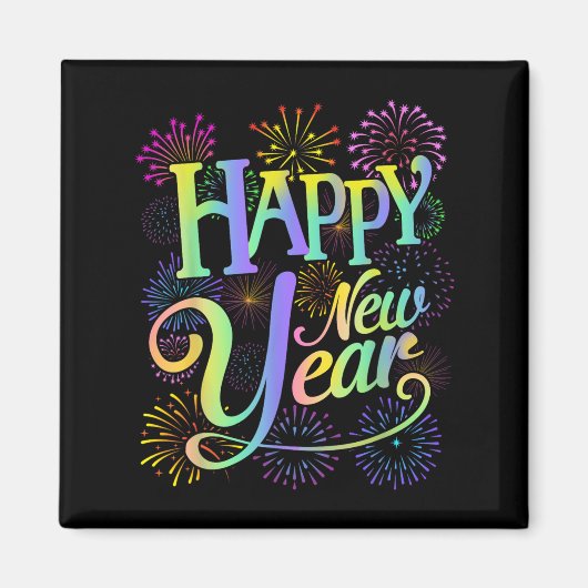 Frohes neues Jahr 2026 Silvester Party Matching Magnet (Vorne)