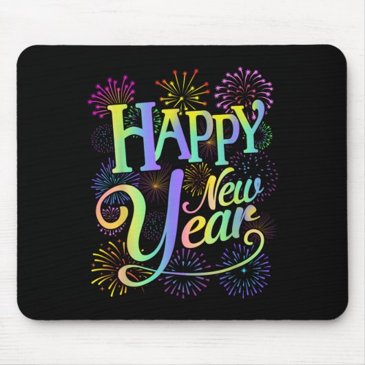 Frohes neues Jahr 2026 Silvester Party Matching Mousepad (Vorne)