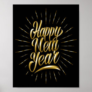 Frohes Neues Jahr 2026 Silvester Poster