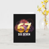 Frohes Neues Jahr 2026 Silvesterparty 67 Sechs Sie Karte (Gelbe Blume)