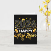 Frohes Neues Jahr 2026 Silvesterparty Countdown Karte (Gelbe Blume)