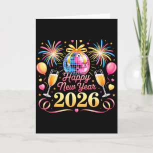 Frohes Neues Jahr 2026 Silvesterparty Countdown Karte