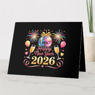 Frohes Neues Jahr 2026 Silvesterparty Countdown Karte