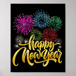 Frohes Neues Jahr 2026 Silvesterparty Countdown Poster