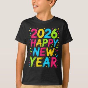 Frohes Neues Jahr 2026 Silvesterparty Countdown T-Shirt