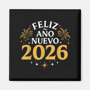 Frohes neues Jahr 2026 Spanische Silvesterparty Magnet