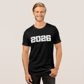 Frohes neues Jahr 2026 Tri-Blend Shirt (Vorderseite voll)