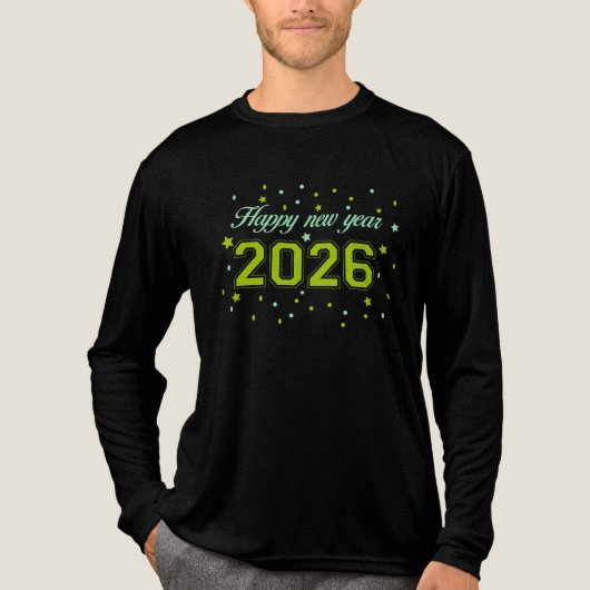 Frohes neues Jahr 2026 Tri-Blend Shirt (Vorderseite)