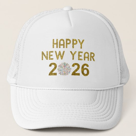 Frohes Neues Jahr 2026 Truckerkappe (Vorderseite)