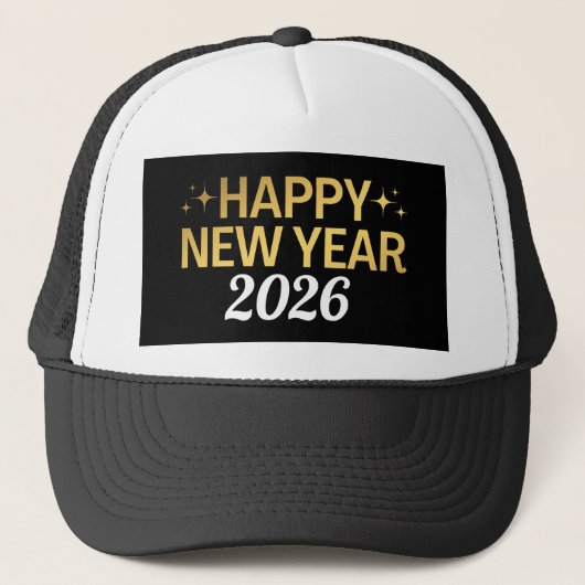 Frohes Neues Jahr 2026 Truckerkappe (Vorderseite)