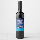 Frohes neues Jahr 2026 Weinetikett