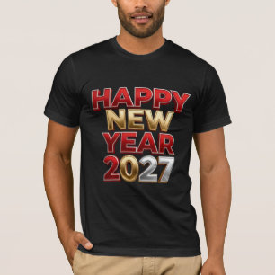 Frohes Neues Jahr 2027 Familien-Matching-Outfits T-Shirt