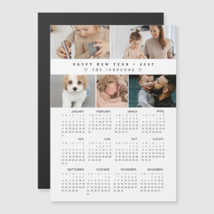 Frohes Neues Jahr 2027 Kalender Foto Collage Magnetkarte