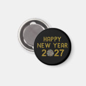 Frohes Neues Jahr 2027 Magnet (Vorderseite/Rückseite)