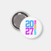 Frohes Neues Jahr 2027 Magnet (Vorderseite/Rückseite)