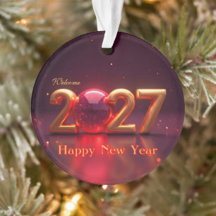 Frohes neues Jahr 2027 Ornament