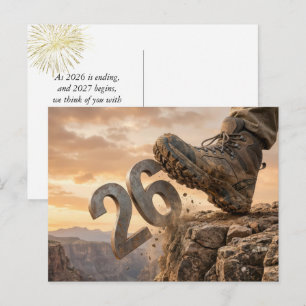 Frohes neues Jahr 2027  Postkarte