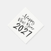 Frohes Neues Jahr 2027 Schrift  Serviette (Ecke)