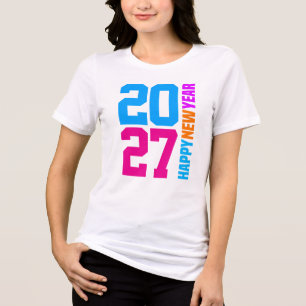 Frohes Neues Jahr 2027 Tri-Blend Shirt