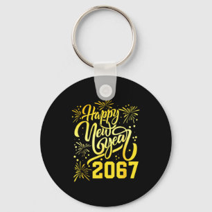 Frohes Neues Jahr 2067 Lustig 67 Sechs Sieben Meme Schlüsselanhänger