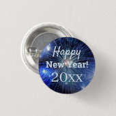 Frohes neues Jahr 20xx Button (Vorne & Hinten)