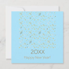 Frohes Neues Jahr 20XX & Gold Weihnachtsdekoration Feiertagskarte