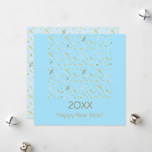 Frohes Neues Jahr 20XX & goldene Weihnachtsdekorat Feiertagskarte