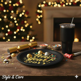 Frohes neues Jahr 20YY Benutzerdefiniert Rund Pappteller