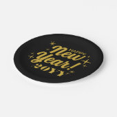 Frohes neues Jahr 20YY Benutzerdefiniert Rund Pappteller (Schrägansicht)