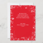 Frohes neues Jahr 3 Foto Feiertagskarte (Rückseite)