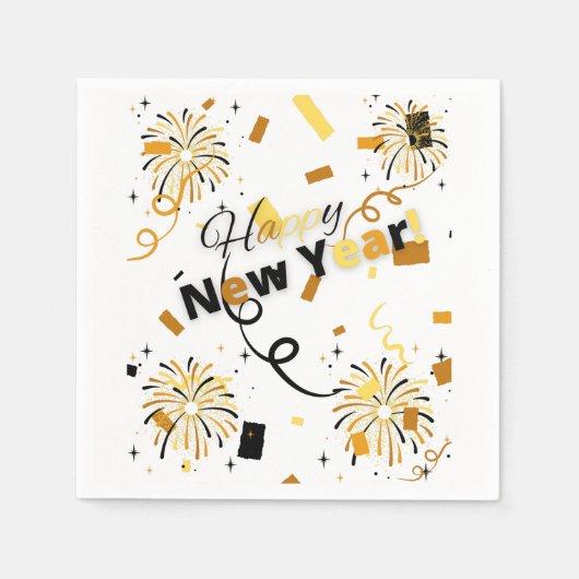 Frohes neues Jahr 3 Ply Napkins Serviette (Vorderseite)