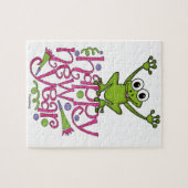 Frohes neues Jahr aus Frisky der Frosch Puzzle (Horizontal)