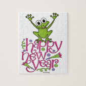 Frohes neues Jahr aus Frisky der Frosch Puzzle (Vertikal)