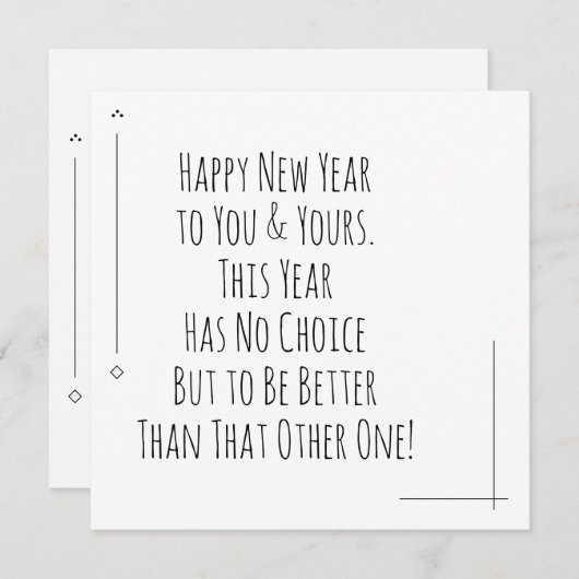 Frohes neues Jahr besser als das andere (Vorne/Hinten)