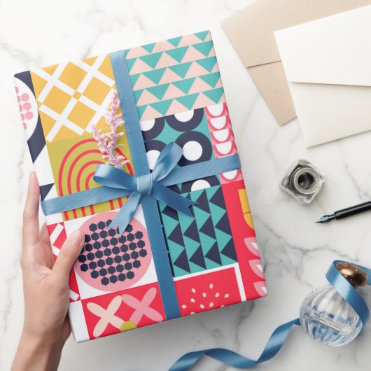 Frohes neues Jahr: Bold Geometric Geschenkpapier (Schenken)